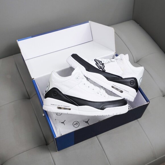 FRAGMENT DESIGN X AIR JORDAN 3 RETRO SP 'WHITE' - Picture 1 of 6